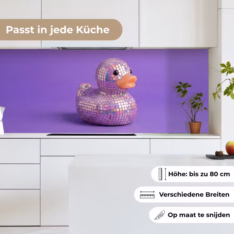 Disco - Eend - Paars keuken achterwand 2 middel -sfeer4_DE