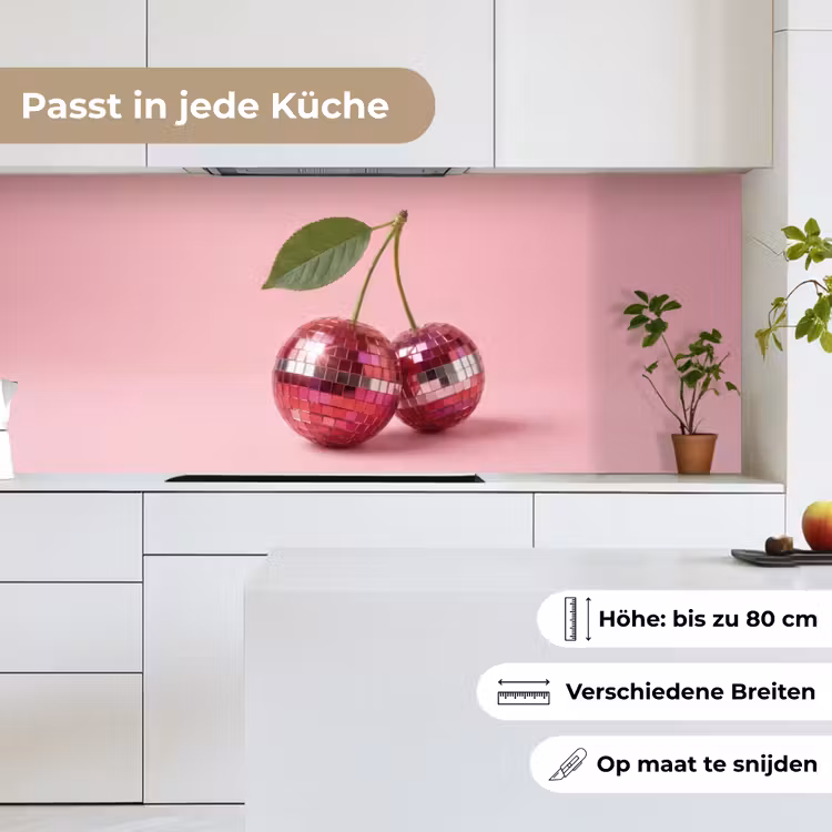Disco - Kersen - Roze keuken achterwand 2 middel -sfeer4_DE