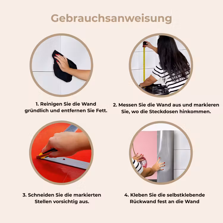 Disco - Kersen - Roze keuken achterwand 2 middel -gebruiksaanwijzing_DE