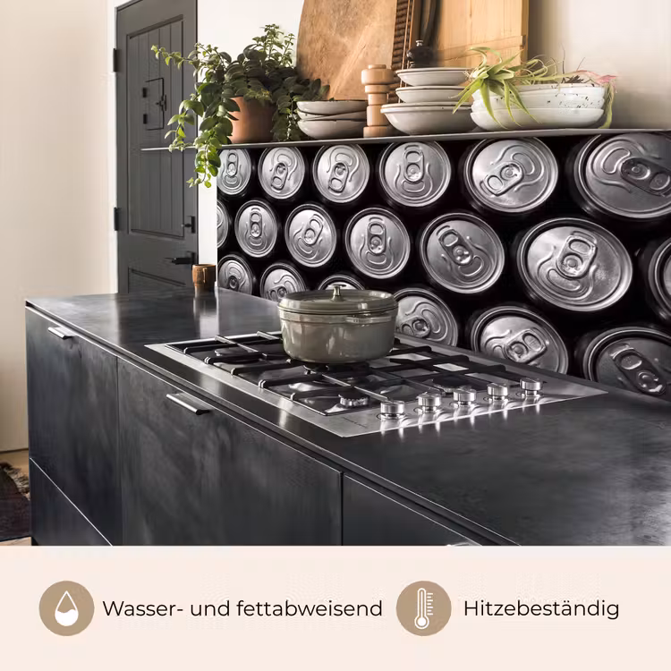 Blikjes - Aluminium - Patroon - Industrieel - Zilver keuken achterwand 2 middel -usp_DE