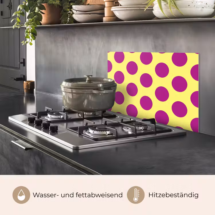 Dots - Klassiek - Geel keuken achterwand spatscherm klein 900 -usp_DE
