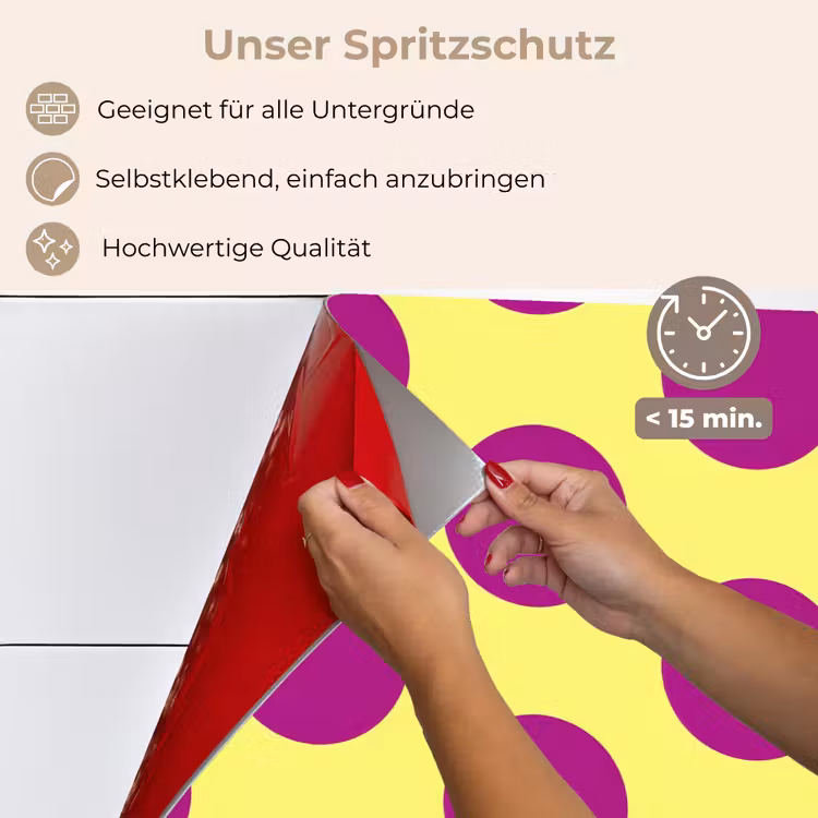 Dots - Klassiek - Geel keuken achterwand spatscherm klein 900 -spatscherm_DE