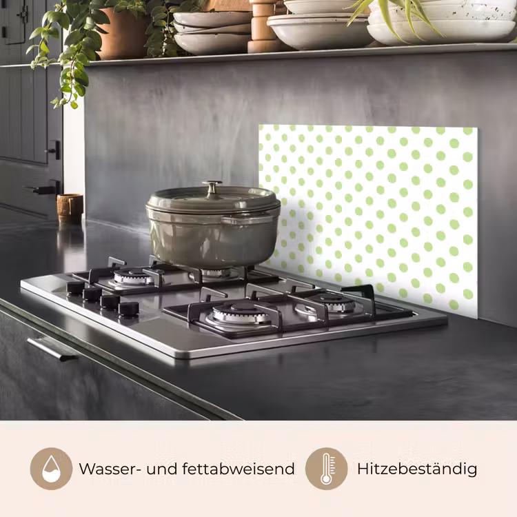 Dots - Klassiek - Groen keuken achterwand spatscherm klein 900 -usp_DE