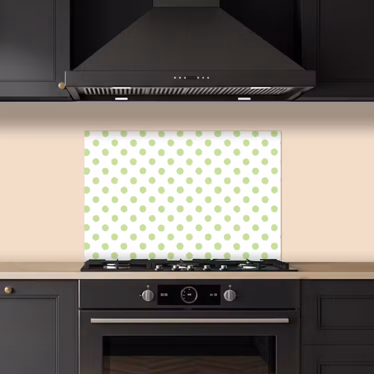 Dots - Klassiek - Groen keuken achterwand spatscherm klein 900 -sfeer1