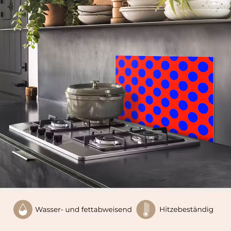 Dots - Klassiek - Rood keuken achterwand spatscherm klein 900 -usp_DE
