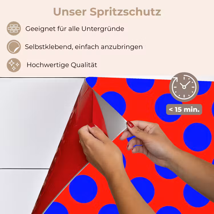 Dots - Klassiek - Rood keuken achterwand spatscherm klein 900 -spatscherm_DE