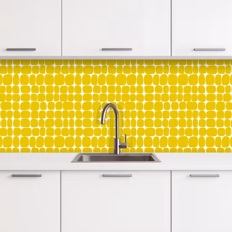Stippen - Modern - Geel keuken achterwand 2 middel 871 -3d