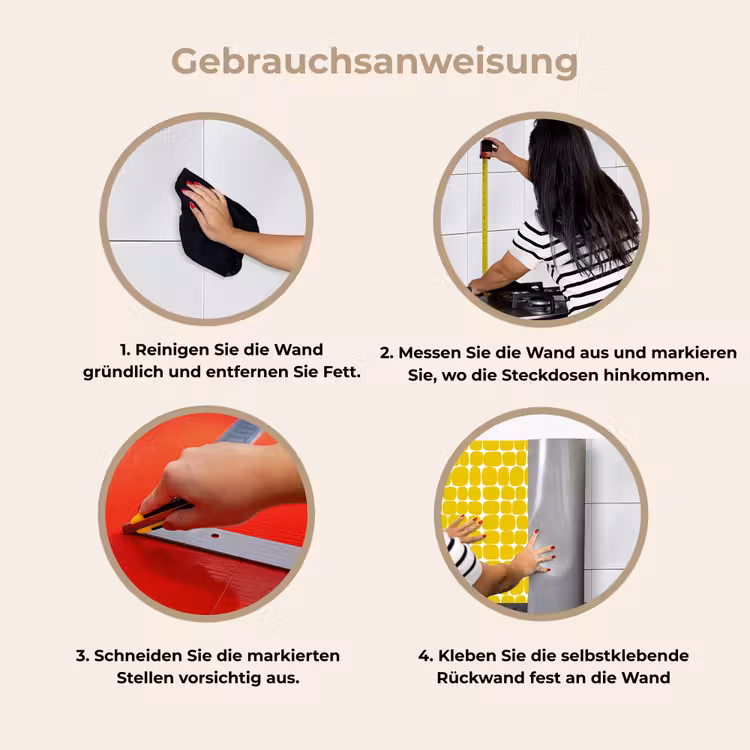 Stippen - Modern - Geel keuken achterwand 2 middel 871 -gebruiksaanwijzing_DE