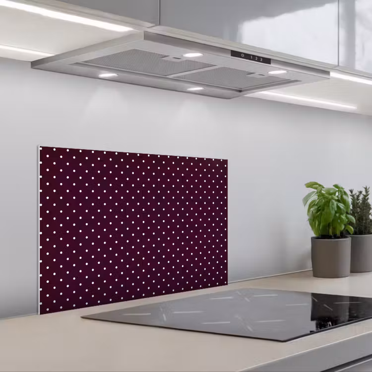 Stippen - Modern - Paars keuken achterwand spatscherm klein 900 -3d_schuin
