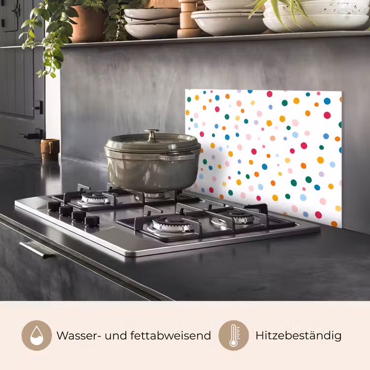 Stippen - Speels - Kleurrijk keuken achterwand spatscherm klein 900 -usp_DE