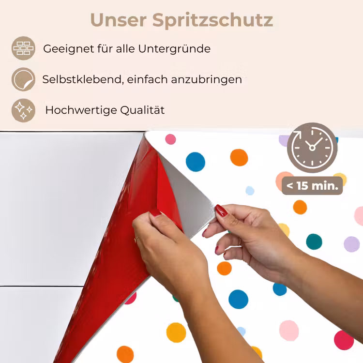 Stippen - Speels - Kleurrijk keuken achterwand spatscherm klein 900 -spatscherm_DE