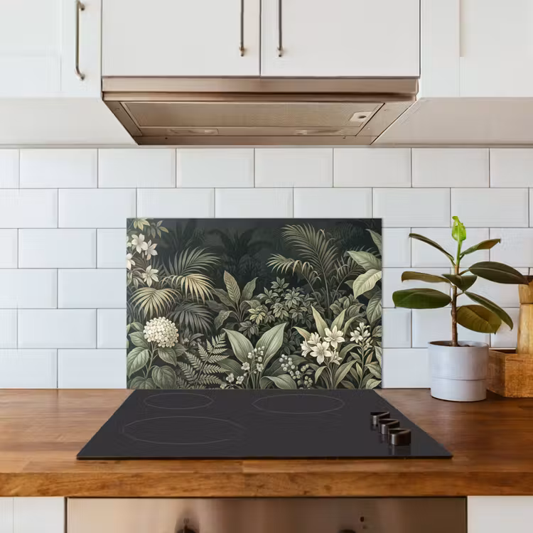Jungle - Bladeren - Botanisch - Groen keuken achterwand spatscherm klein -sfeer2