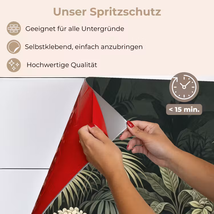 Jungle - Bladeren - Botanisch - Groen keuken achterwand spatscherm klein -spatscherm_DE
