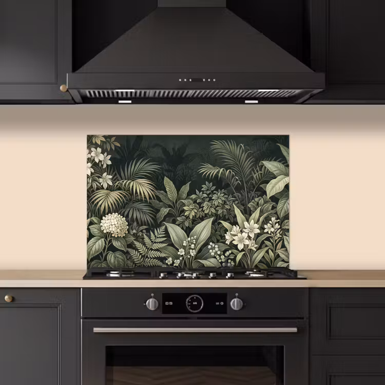 Jungle - Bladeren - Botanisch - Groen keuken achterwand spatscherm klein -sfeer1