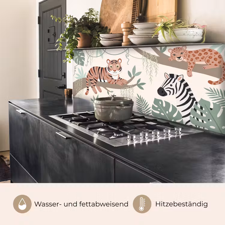 Jungle - Rustiek - Pastel keuken achterwand 2 middel -usp_DE