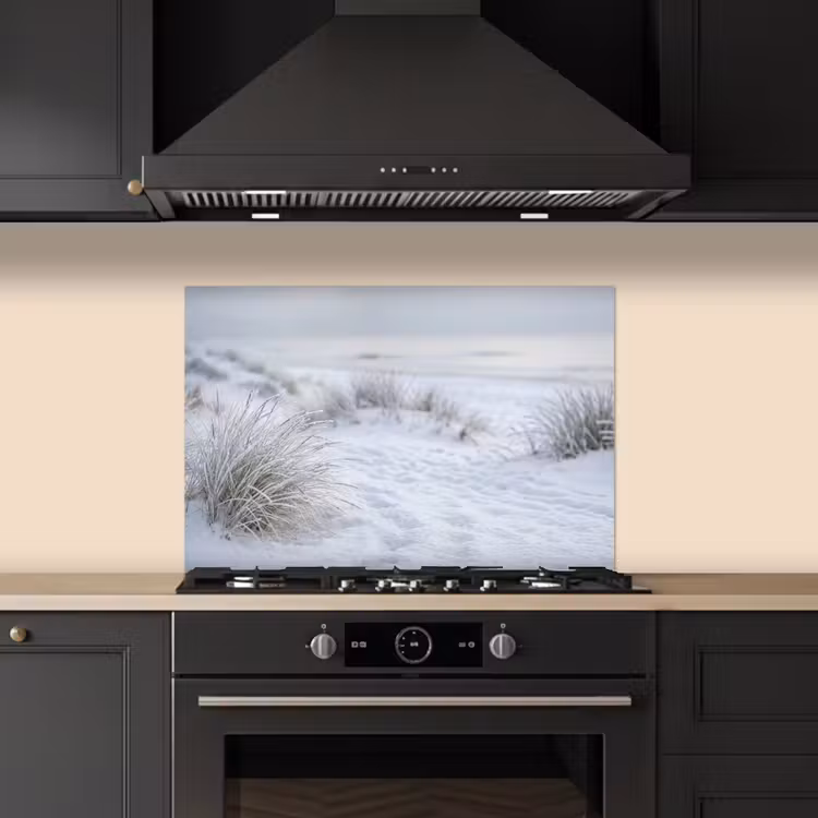 Duinen - Sneeuw - Strand - Winter - Serene keuken achterwand spatscherm klein -sfeer1