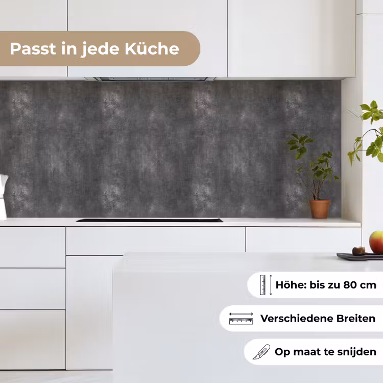 Donkergrijs - Ruw - Beton keuken achterwand 2 middel 871 -sfeer4_DE