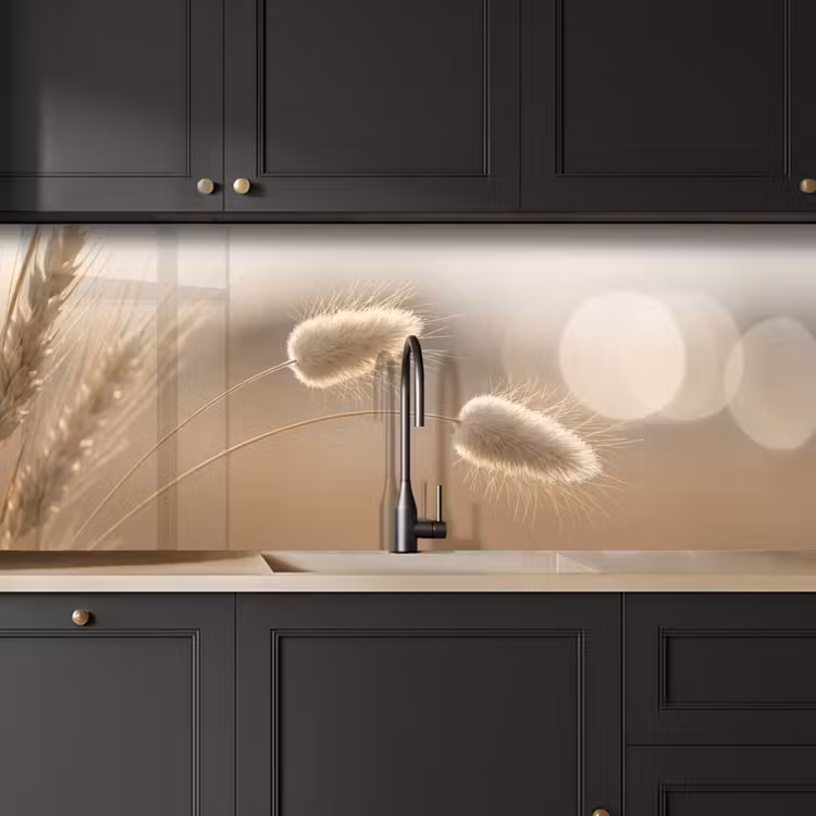 Hazestaartgras - Graanharen - Zonlicht keuken achterwand 2 middel -sfeer1