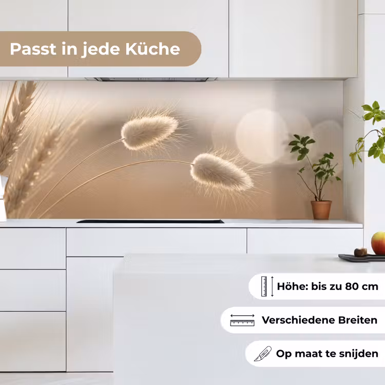Hazestaartgras - Graanharen - Zonlicht keuken achterwand 2 middel -sfeer4_DE