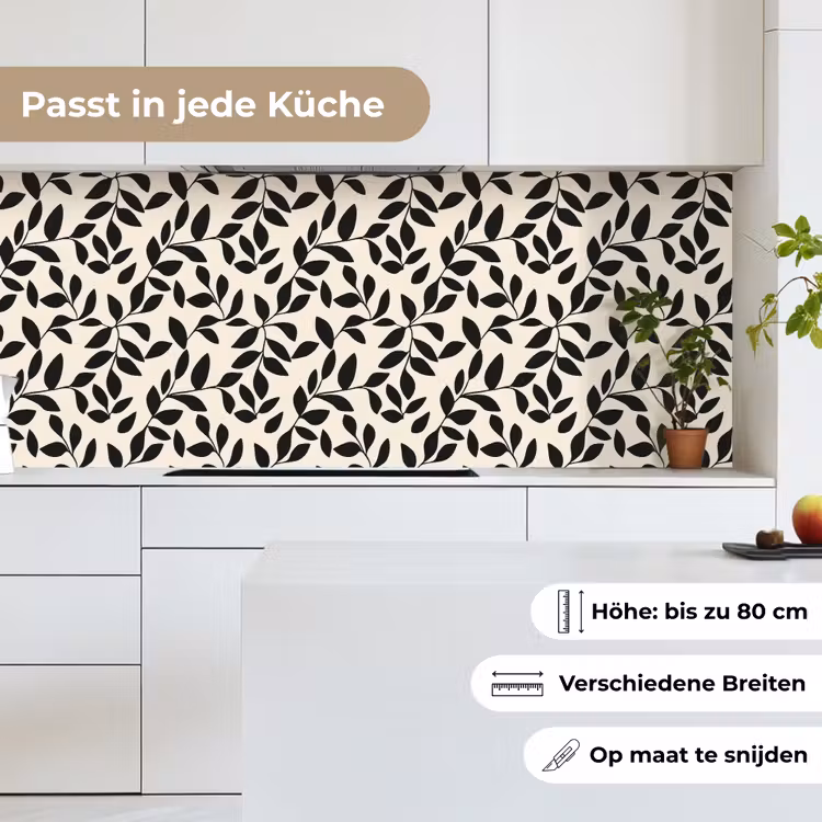 Elegant - Patroon - Zwart - Beige keuken achterwand 2 middel 871 -sfeer4_DE