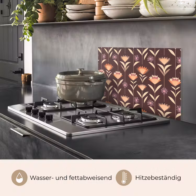 Elegant - Retro - Bruin keuken achterwand spatscherm klein 900 -usp_DE