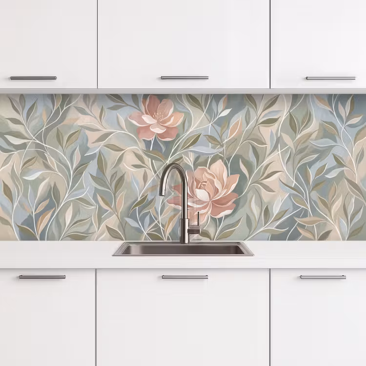 Elegant - Romantiek - Roze keuken achterwand 2 middel -3d