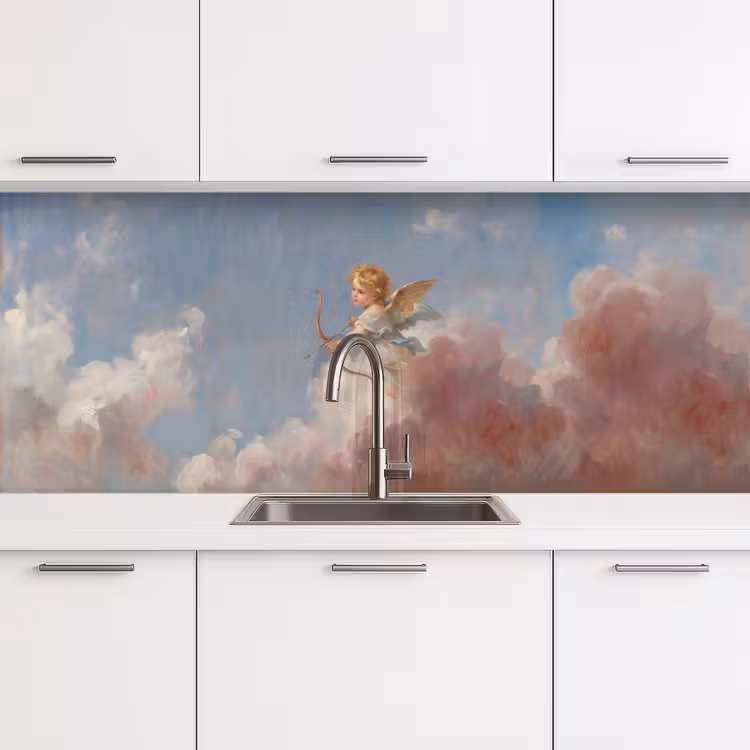 Engel - Pijl en boog - Mythologie - Klassiek keuken achterwand 2 middel -3d