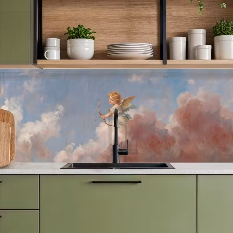 Engel - Pijl en boog - Mythologie - Klassiek keuken achterwand 2 middel -sfeer3