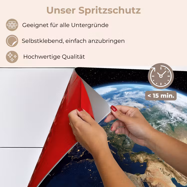 Aarde - Ruimte - Blauw - Groen keuken achterwand spatscherm klein -spatscherm_DE
