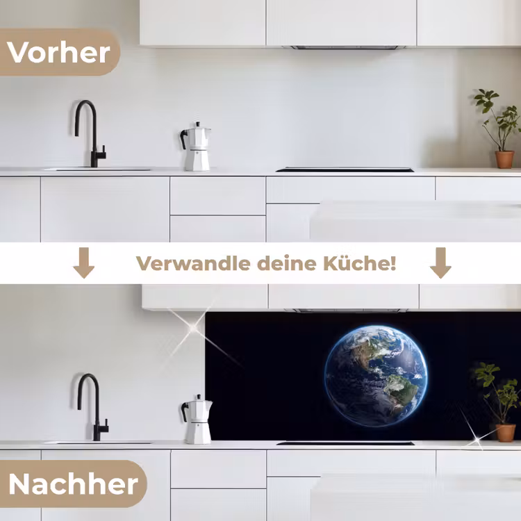 Küchenrückwand - Erde – Weltraum – Kosmos - Aarde - Ruimte - Kosmos keuken achterwand 2 middel