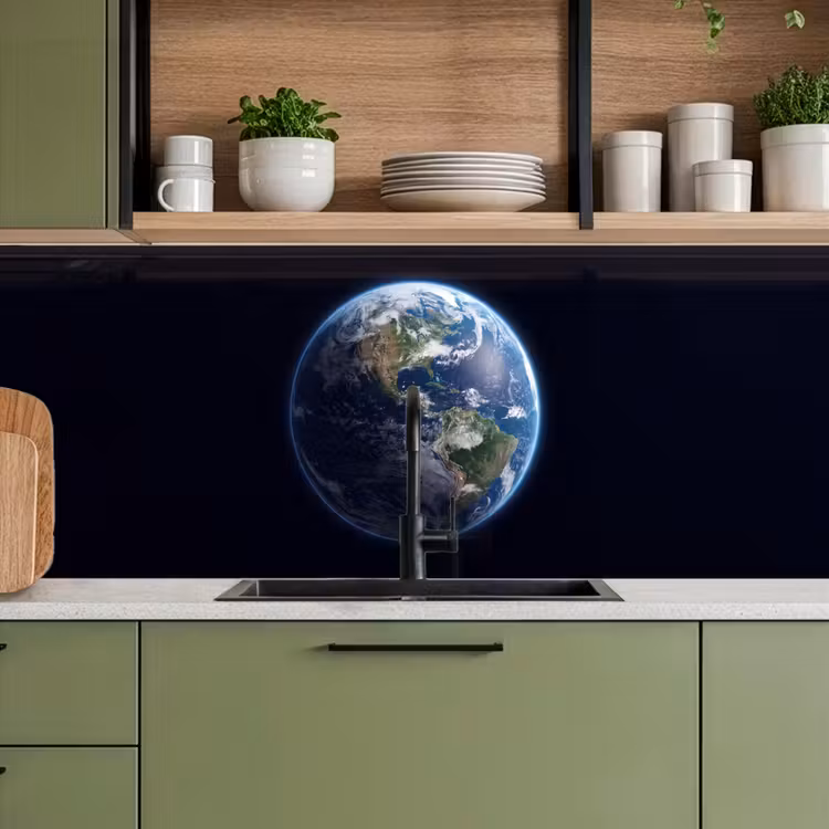 Küchenrückwand - Erde – Weltraum – Kosmos - Aarde - Ruimte - Kosmos keuken achterwand 2 middel