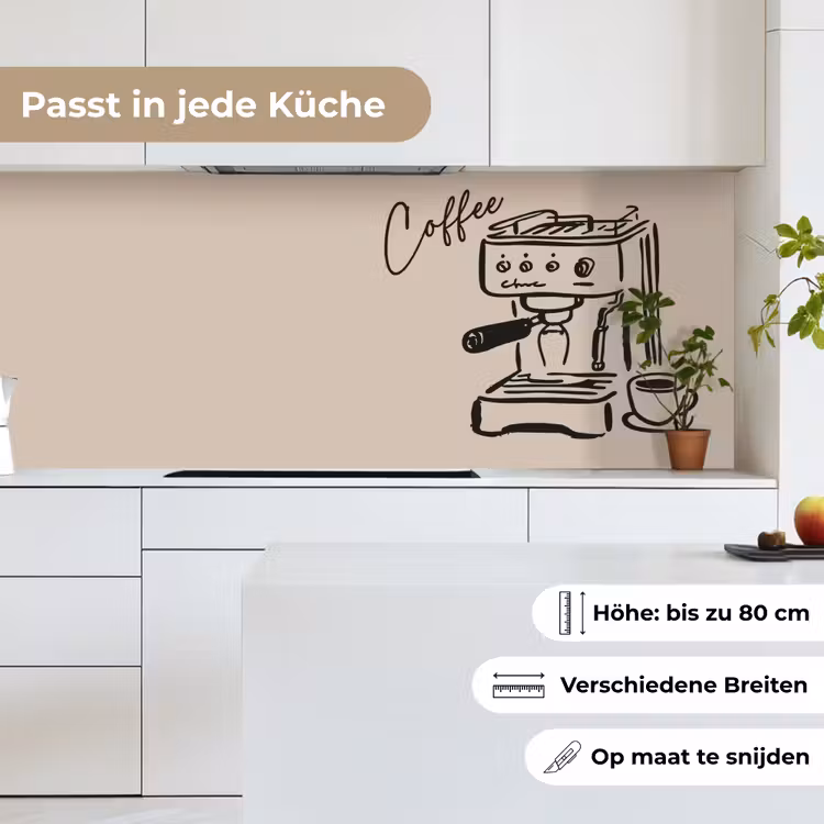Espressomachine - Beige - Zwart keuken achterwand 2 middel -sfeer4_DE