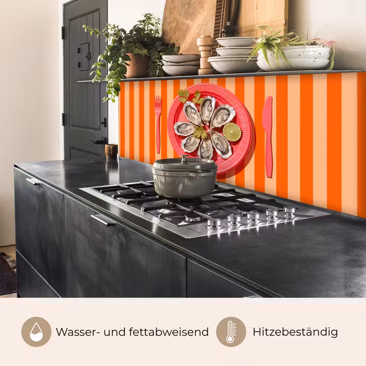 Eten - Oester - Zeevruchten - Oranje - Modern keuken achterwand 2 middel -usp_DE