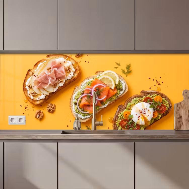 Eten - Brood - Ontbijt - Modern - Kleurrijk keuken achterwand 2 middel zz_3dshopping