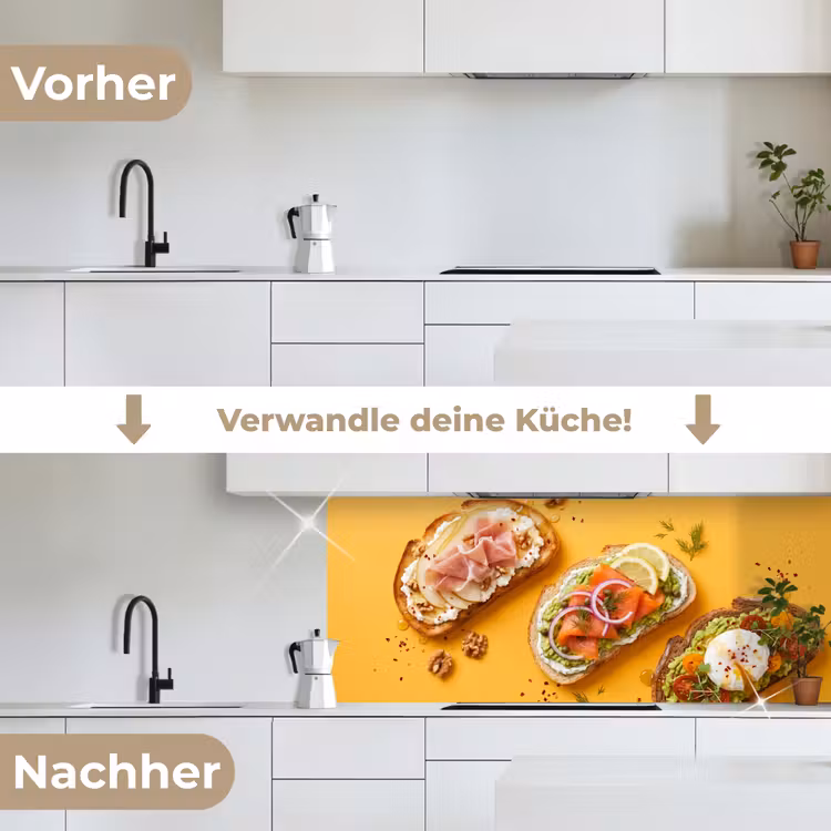 Eten - Brood - Ontbijt - Modern - Kleurrijk keuken achterwand 2 middel -voor-na_DE