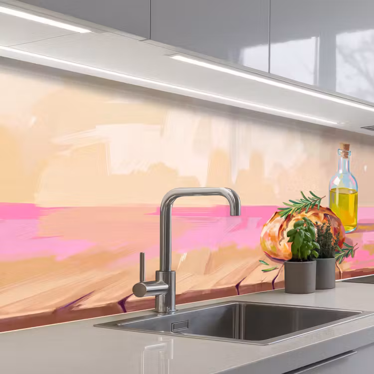Eten - Brood - Olijfolie - Abstract - Keuken keuken achterwand 2 middel -3d_schuin