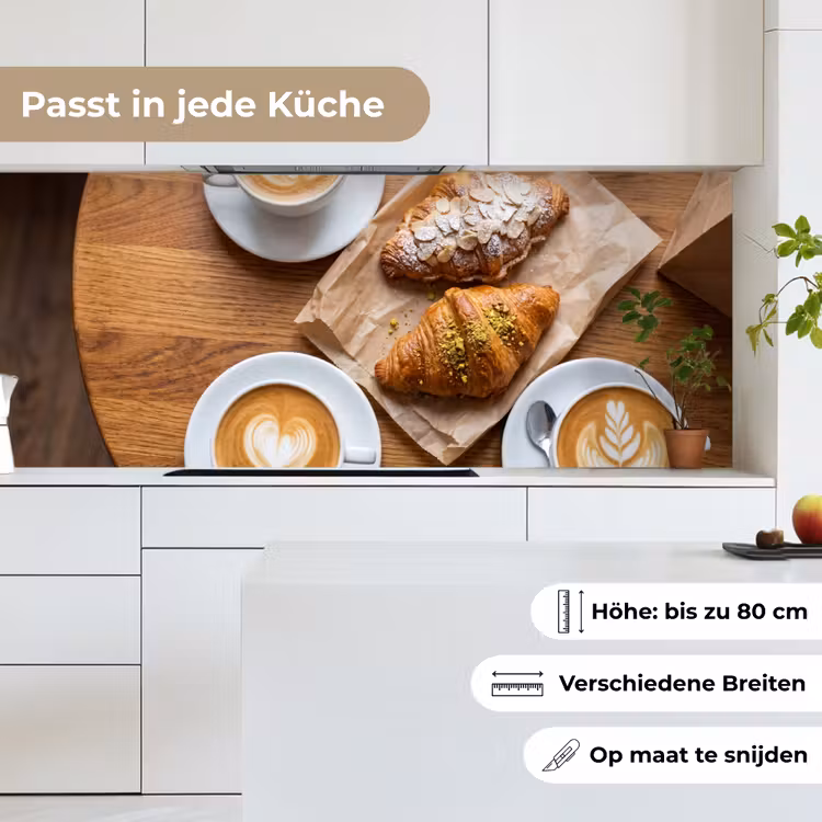 Eten - Croissant - Koffie - Ontbijt - Modern keuken achterwand 2 middel -sfeer4_DE