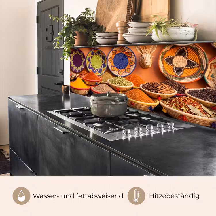 Küchenrückwand - Essen – Farbenfroh – Kultur - Eten - Kleurrijk - Cultuur keuken achterwand 2 middel