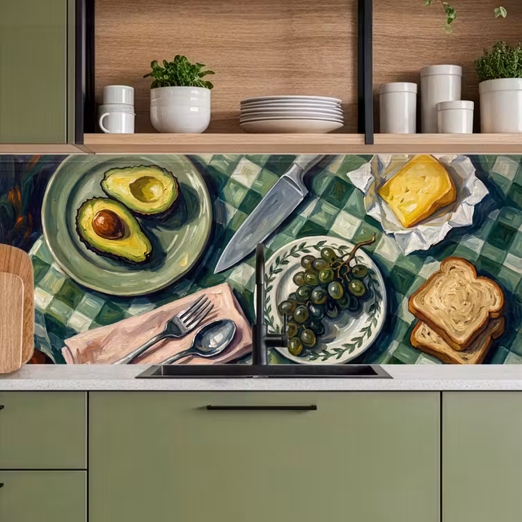 Eten - Ontbijt - Tafel - Modern - Groen keuken achterwand 2 middel -sfeer3
