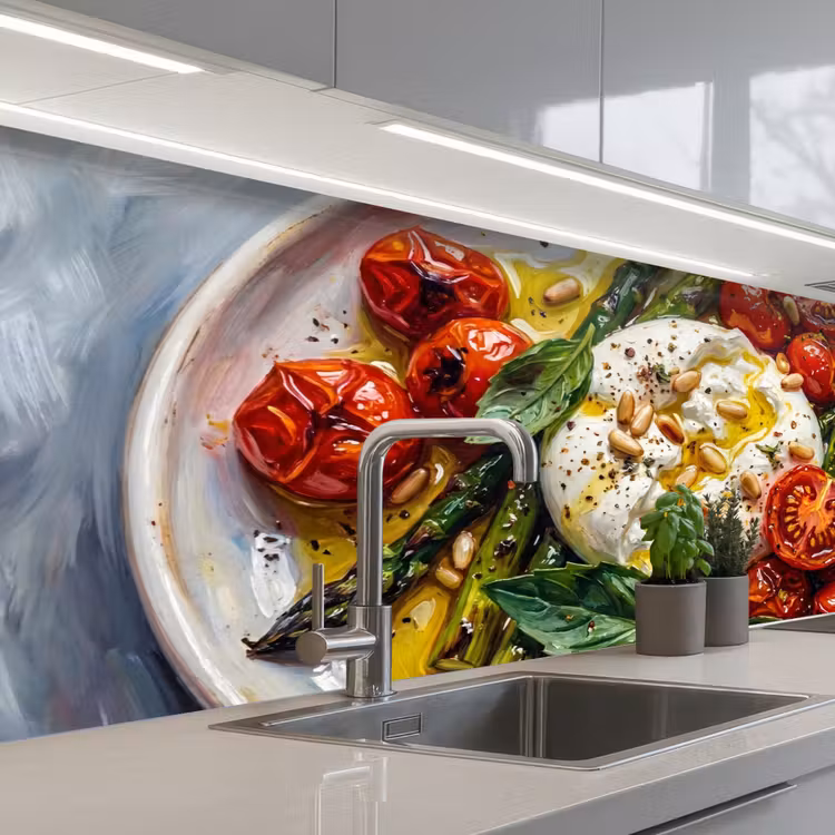 Eten - Groenten - Kaas - Modern - Vers keuken achterwand 2 middel -3d_schuin