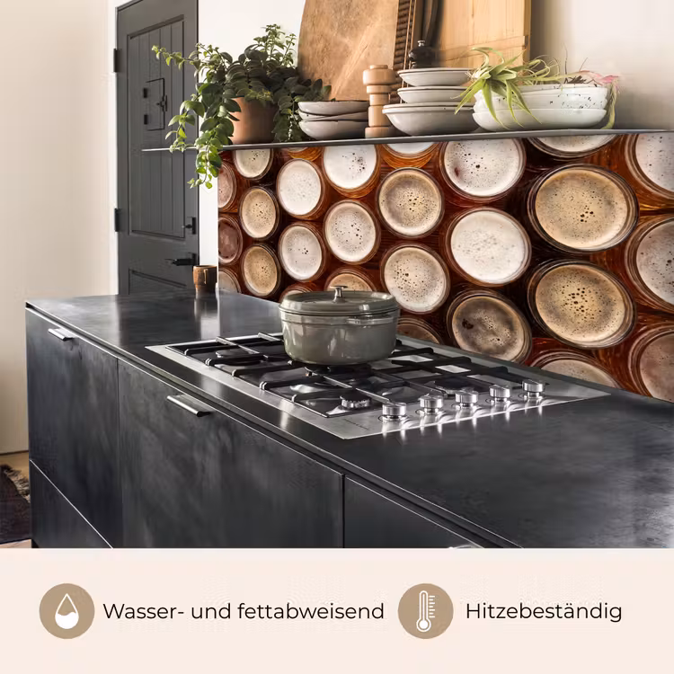 Eten - Glazen - Drank - Patroon - Bruin keuken achterwand 2 middel -usp_DE