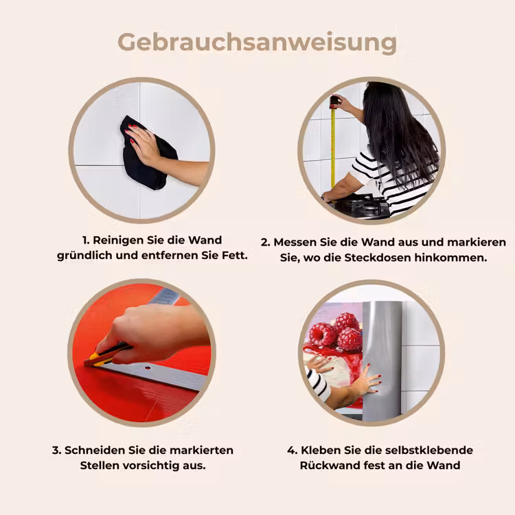 Eten - Cheesecake - Bessen - Abstract - Roze keuken achterwand 2 middel -gebruiksaanwijzing_DE