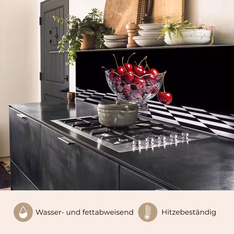 Küchenrückwand - Essen – Kirschen – Rot - Eten - Kersen - Rood keuken achterwand 2 middel