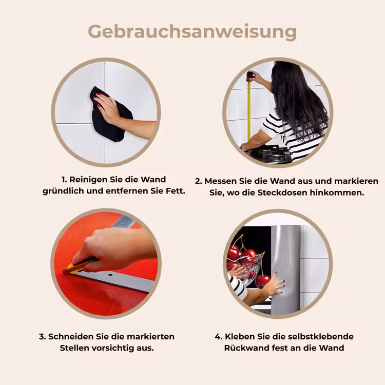 Küchenrückwand - Essen – Kirschen – Rot - Eten - Kersen - Rood keuken achterwand 2 middel