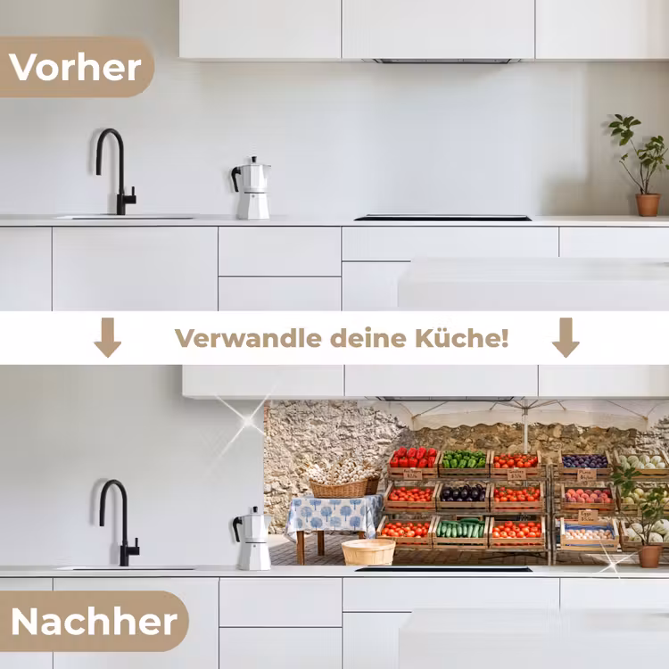 Küchenrückwand - Essen – Markt – Frisch - Eten - Markt - Vers keuken achterwand 2 middel
