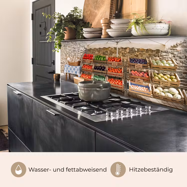 Küchenrückwand - Essen – Markt – Frisch - Eten - Markt - Vers keuken achterwand 2 middel