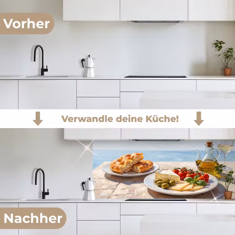 Eten - Middellandse Zee - Natuur - Geschilderd keuken achterwand 2 middel -voor-na_DE