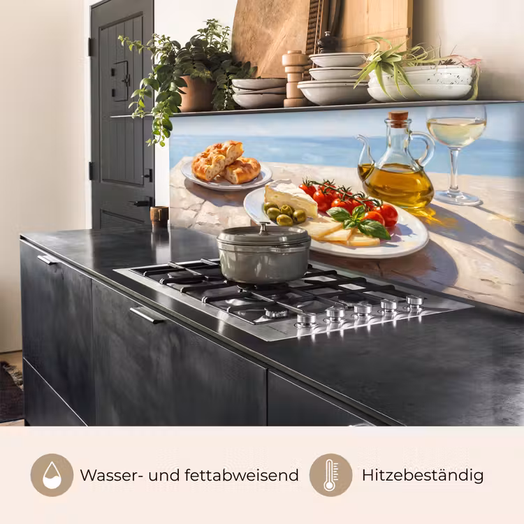 Eten - Middellandse Zee - Natuur - Geschilderd keuken achterwand 2 middel -usp_DE