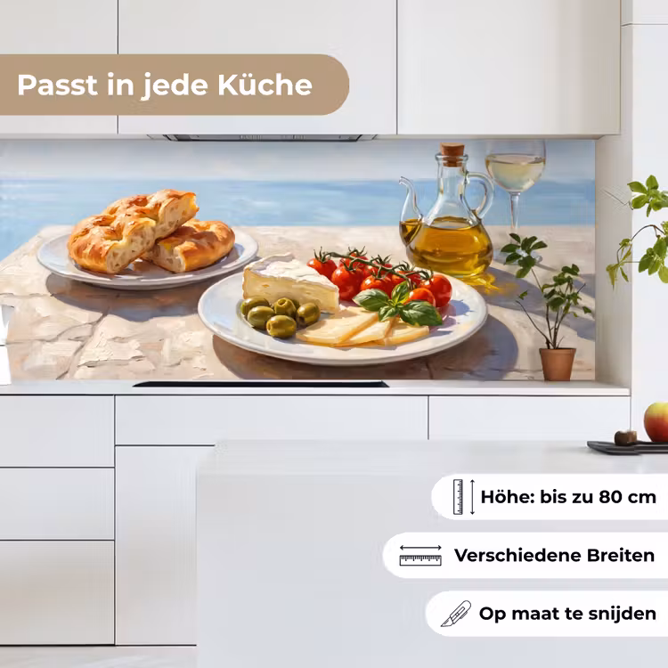 Eten - Middellandse Zee - Natuur - Geschilderd keuken achterwand 2 middel -sfeer4_DE