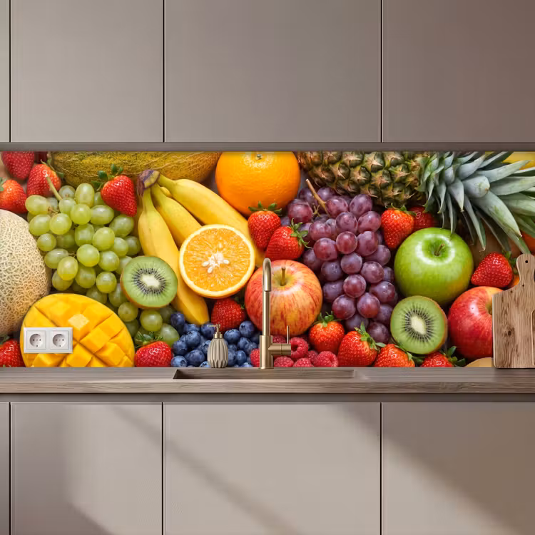 Eten - Fruit - Vers - Kleurrijk - Voeding keuken achterwand 2 middel zz_3dshopping